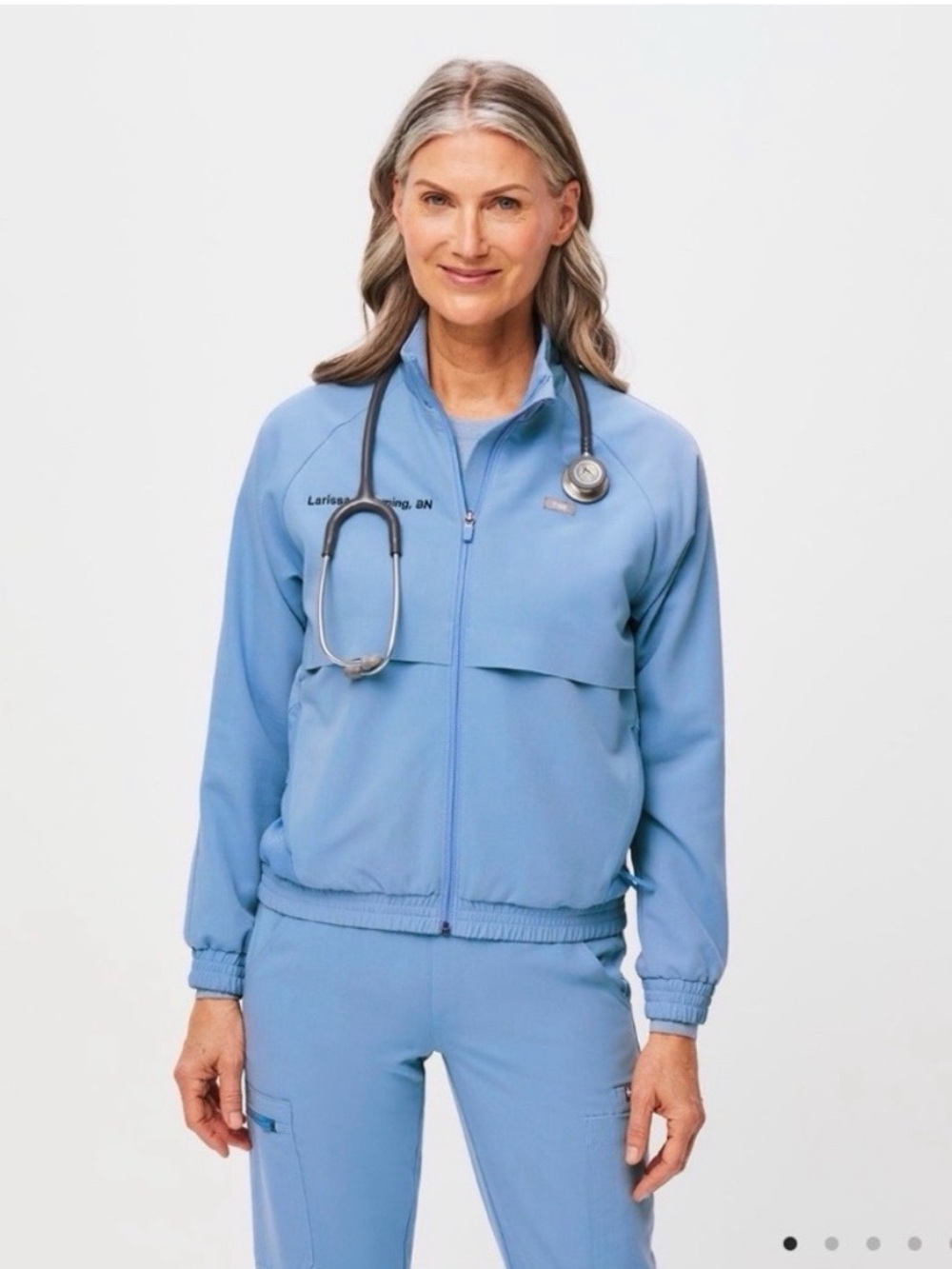 FIGS Women's Vapor Blue Sydney Scrub Jacket - M